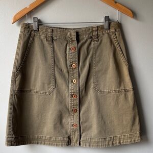 Anthropologie Pilcro And The Letterpress Womens Skirt size 4 Olive hiking